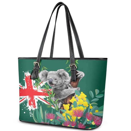 Australia Day Koala Leather Tote Bag Aussie Aussie Aussie Oi Oi Oi National Color - Aussie Hoodie