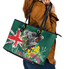 Australia Day Koala Leather Tote Bag Aussie Aussie Aussie Oi Oi Oi National Color - Aussie Hoodie