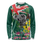 Australia Day Koala Long Sleeve Shirt Aussie Aussie Aussie Oi Oi Oi National Color - Aussie Hoodie