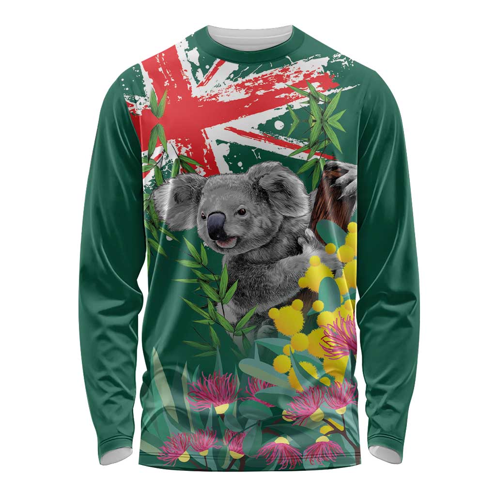 Australia Day Koala Long Sleeve Shirt Aussie Aussie Aussie Oi Oi Oi National Color - Aussie Hoodie