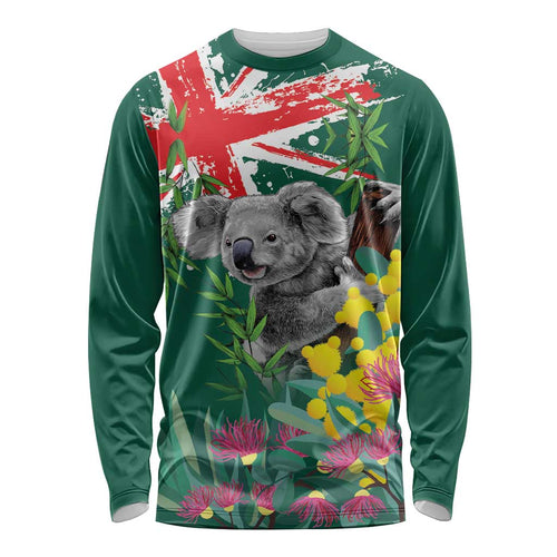 Australia Day Koala Long Sleeve Shirt Aussie Aussie Aussie Oi Oi Oi National Color - Aussie Hoodie