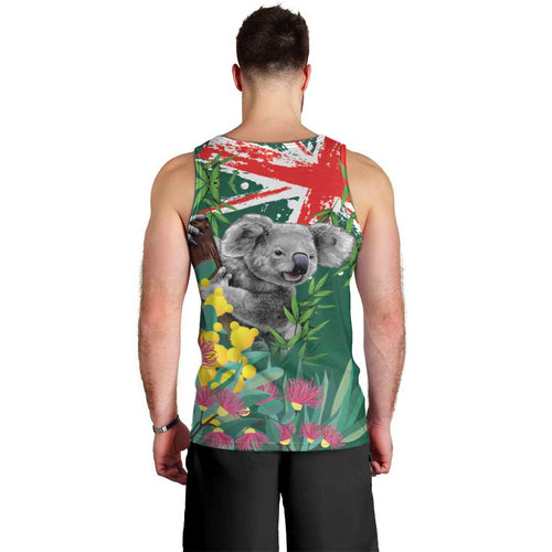 Australia Day Koala Men Tank Top Aussie Aussie Aussie Oi Oi Oi National Color - Aussie Hoodie