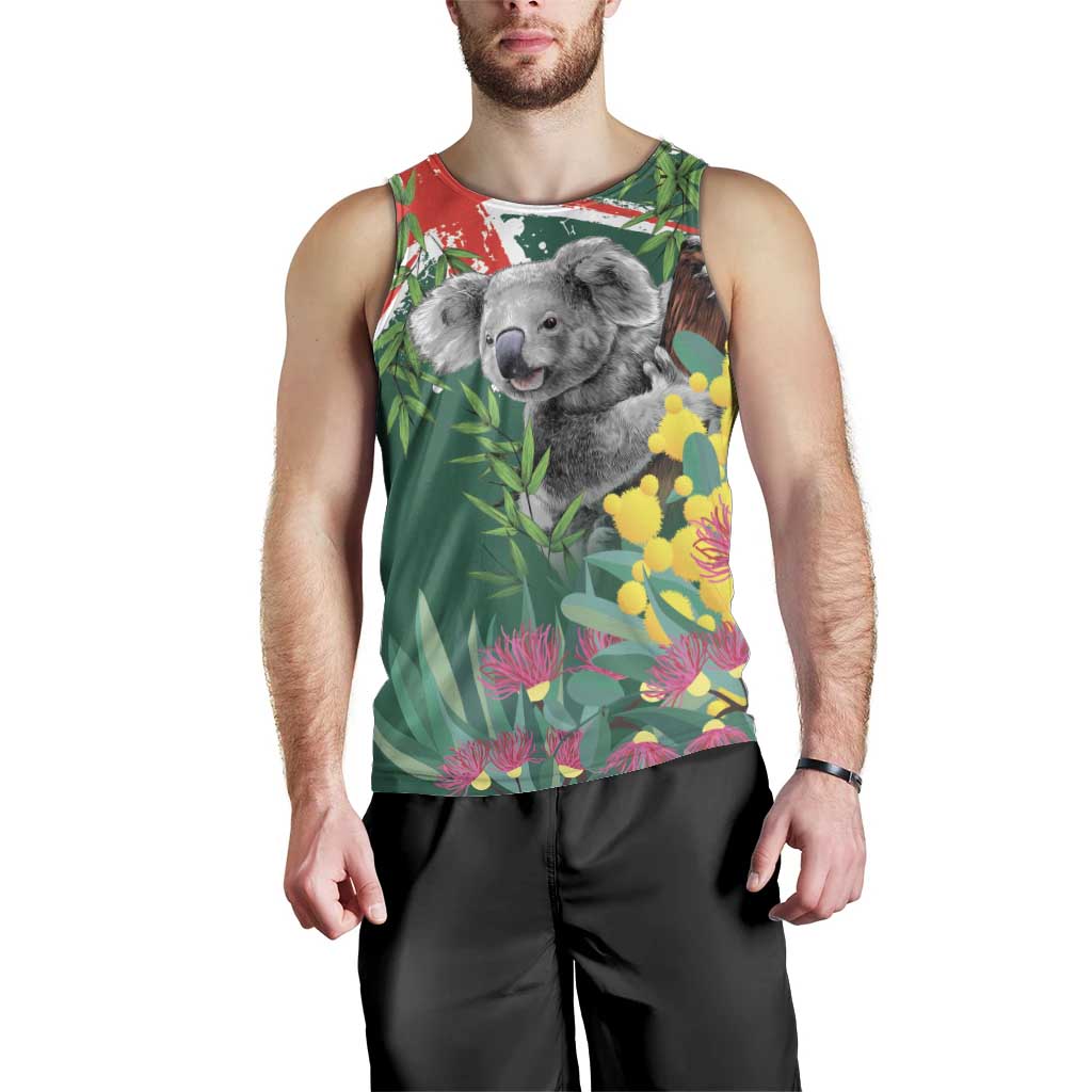 Australia Day Koala Men Tank Top Aussie Aussie Aussie Oi Oi Oi National Color - Aussie Hoodie