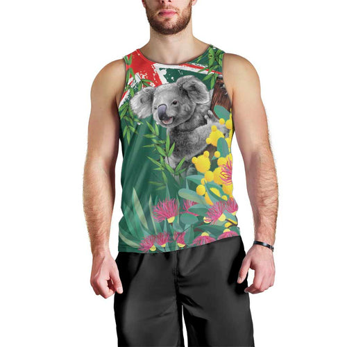 Australia Day Koala Men Tank Top Aussie Aussie Aussie Oi Oi Oi National Color - Aussie Hoodie