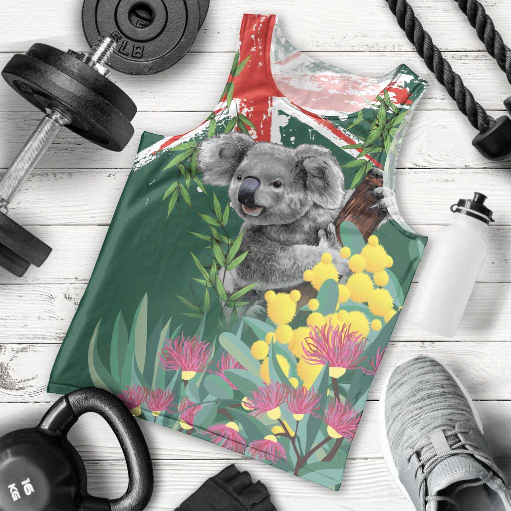 Australia Day Koala Men Tank Top Aussie Aussie Aussie Oi Oi Oi National Color - Aussie Hoodie