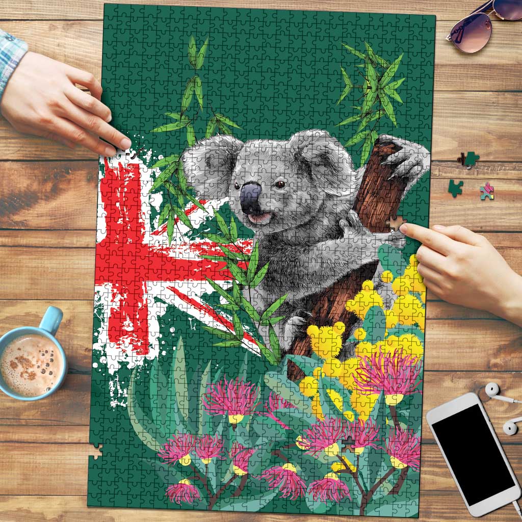 Australia Day Koala Puzzle Aussie Aussie Aussie Oi Oi Oi National Color - Aussie Hoodie