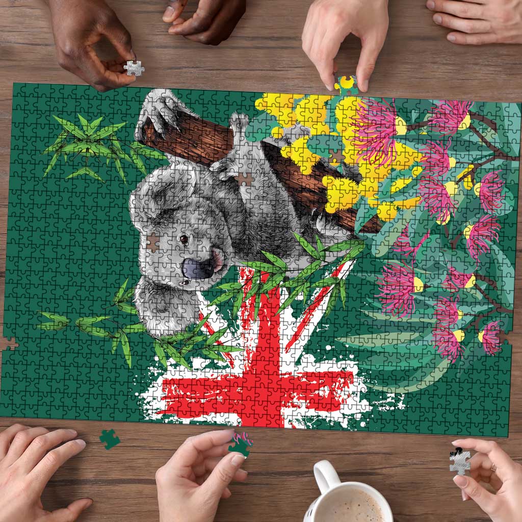 Australia Day Koala Puzzle Aussie Aussie Aussie Oi Oi Oi National Color - Aussie Hoodie