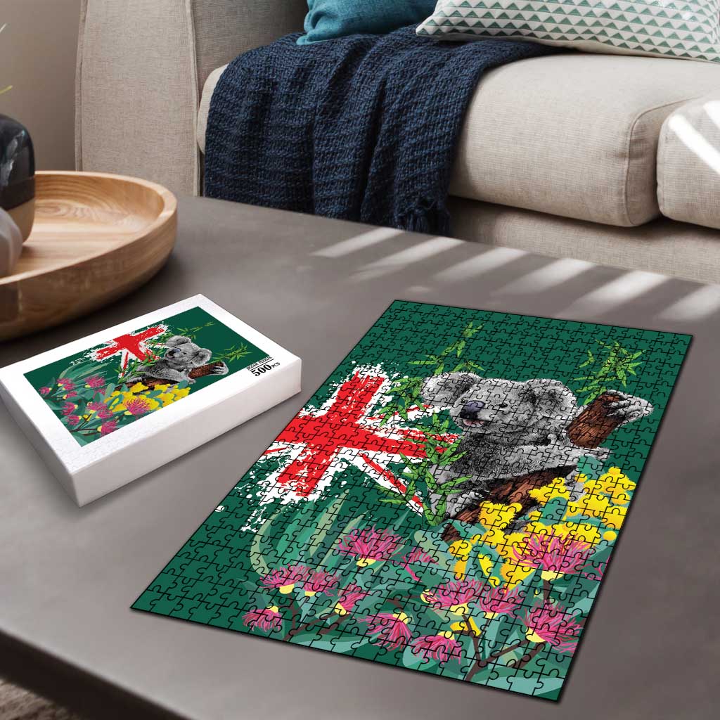 Australia Day Koala Puzzle Aussie Aussie Aussie Oi Oi Oi National Color - Aussie Hoodie