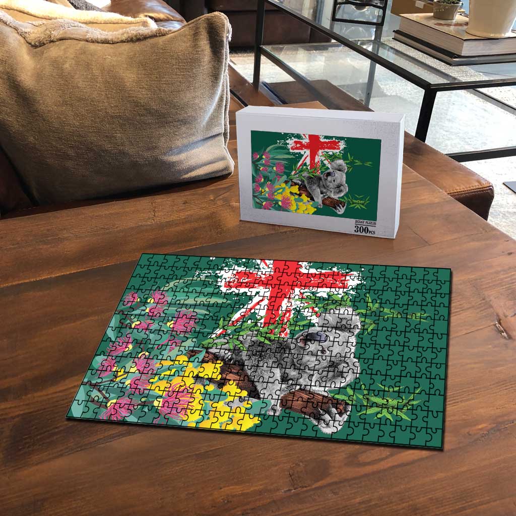 Australia Day Koala Puzzle Aussie Aussie Aussie Oi Oi Oi National Color - Aussie Hoodie