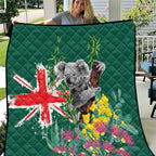Australia Day Koala Quilt Aussie Aussie Aussie Oi Oi Oi National Color - Aussie Hoodie