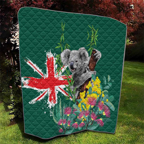 Australia Day Koala Quilt Aussie Aussie Aussie Oi Oi Oi National Color - Aussie Hoodie