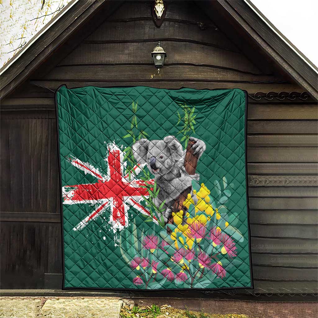Australia Day Koala Quilt Aussie Aussie Aussie Oi Oi Oi National Color - Aussie Hoodie