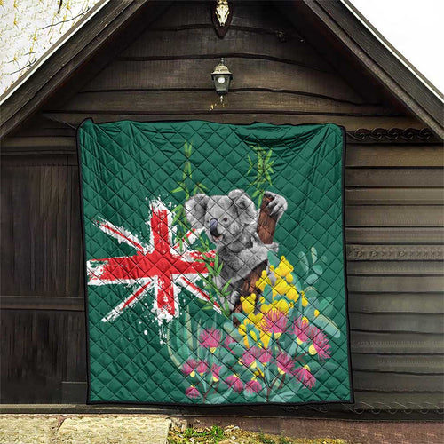 Australia Day Koala Quilt Aussie Aussie Aussie Oi Oi Oi National Color - Aussie Hoodie