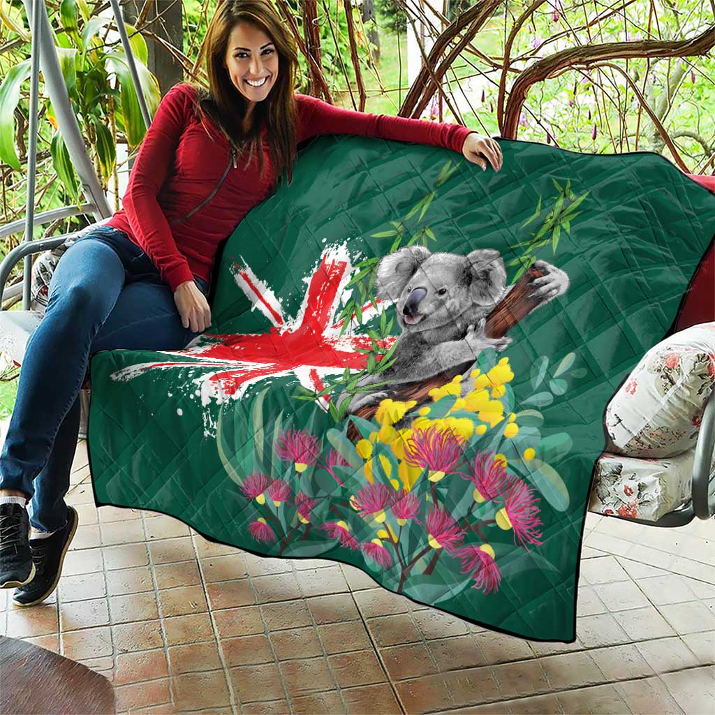 Australia Day Koala Quilt Aussie Aussie Aussie Oi Oi Oi National Color - Aussie Hoodie