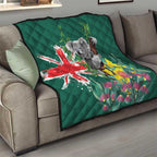 Australia Day Koala Quilt Aussie Aussie Aussie Oi Oi Oi National Color - Aussie Hoodie