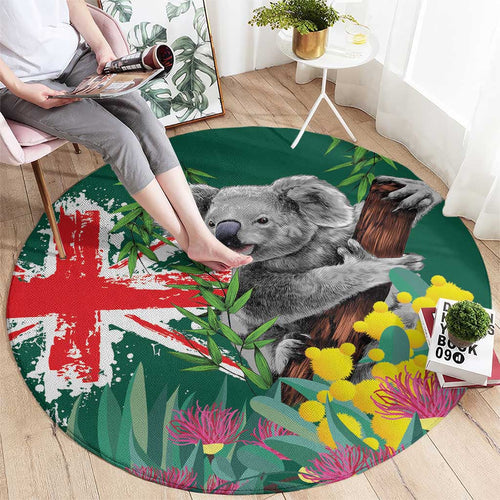 Australia Day Koala Round Carpet Aussie Aussie Aussie Oi Oi Oi National Color - Aussie Hoodie