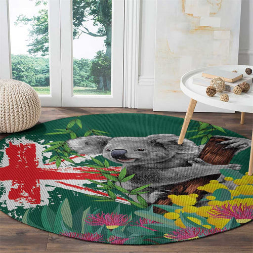 Australia Day Koala Round Carpet Aussie Aussie Aussie Oi Oi Oi National Color - Aussie Hoodie