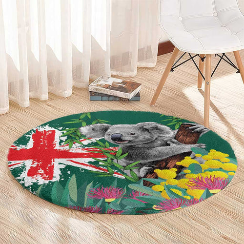 Australia Day Koala Round Carpet Aussie Aussie Aussie Oi Oi Oi National Color - Aussie Hoodie