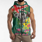 Australia Day Koala Sleeveless Zip Hoodie Aussie Aussie Aussie Oi Oi Oi National Color - Aussie Hoodie