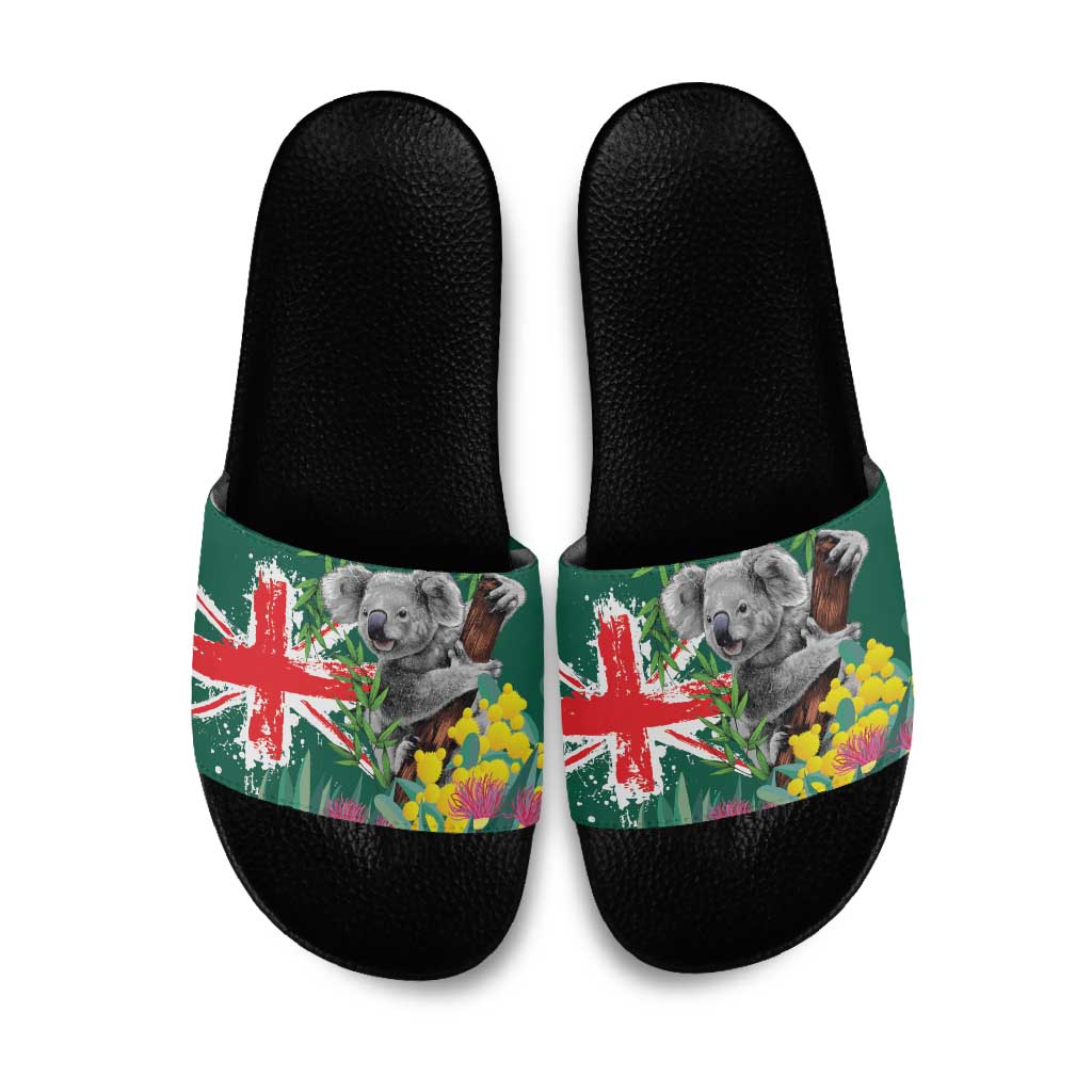 Australia Day Koala Slide Sandals Aussie Aussie Aussie Oi Oi Oi National Color - Aussie Hoodie