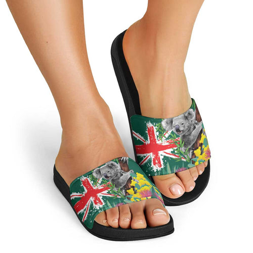 Australia Day Koala Slide Sandals Aussie Aussie Aussie Oi Oi Oi National Color - Aussie Hoodie