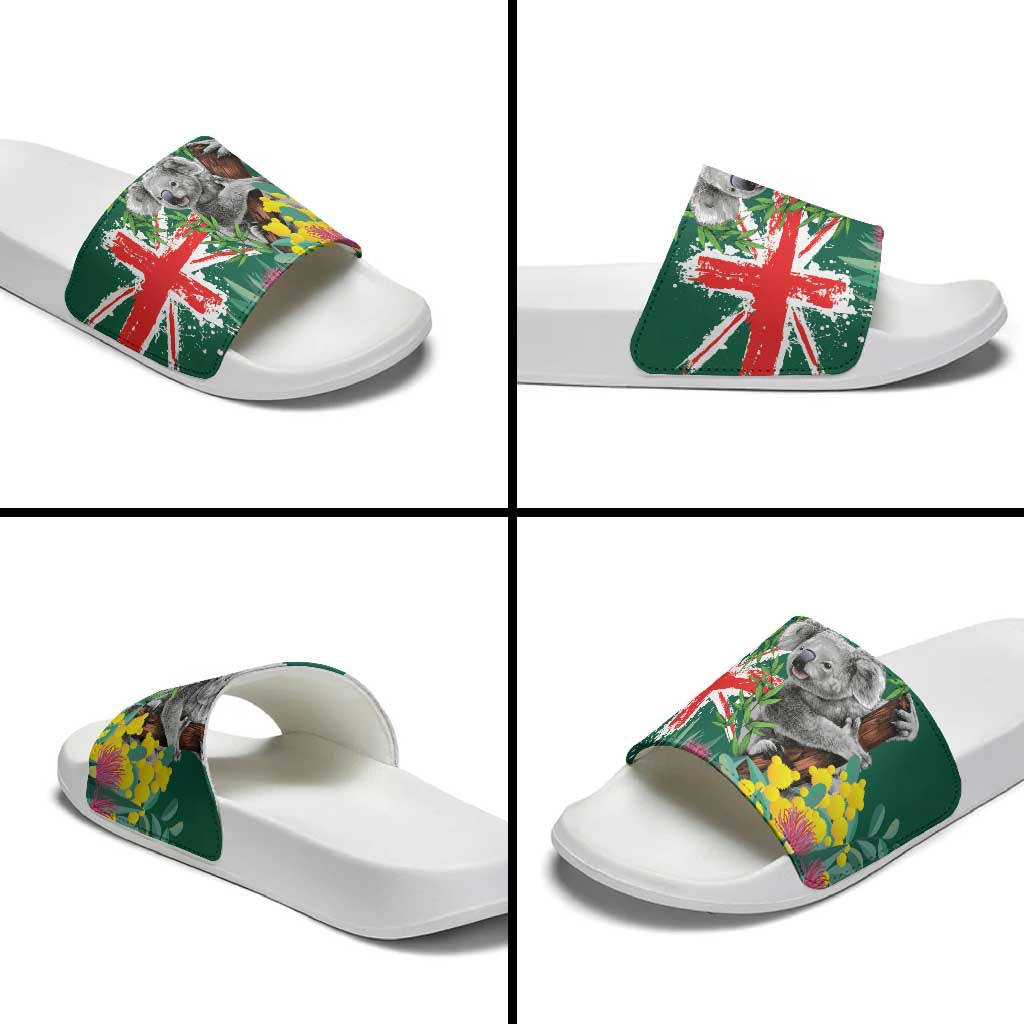 Australia Day Koala Slide Sandals Aussie Aussie Aussie Oi Oi Oi National Color - Aussie Hoodie