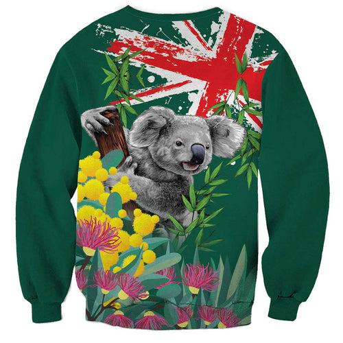 Australia Day Koala Sweatshirt Aussie Aussie Aussie Oi Oi Oi National Color - Aussie Hoodie