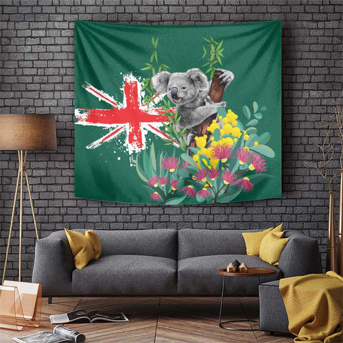 Australia Day Koala Tapestry Aussie Aussie Aussie Oi Oi Oi National Color - Aussie Hoodie