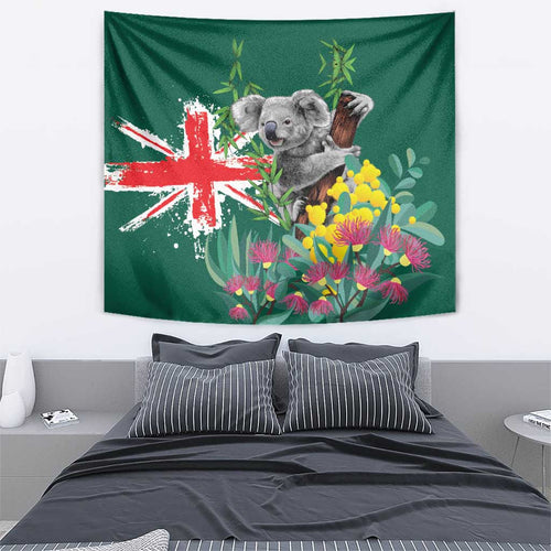 Australia Day Koala Tapestry Aussie Aussie Aussie Oi Oi Oi National Color - Aussie Hoodie