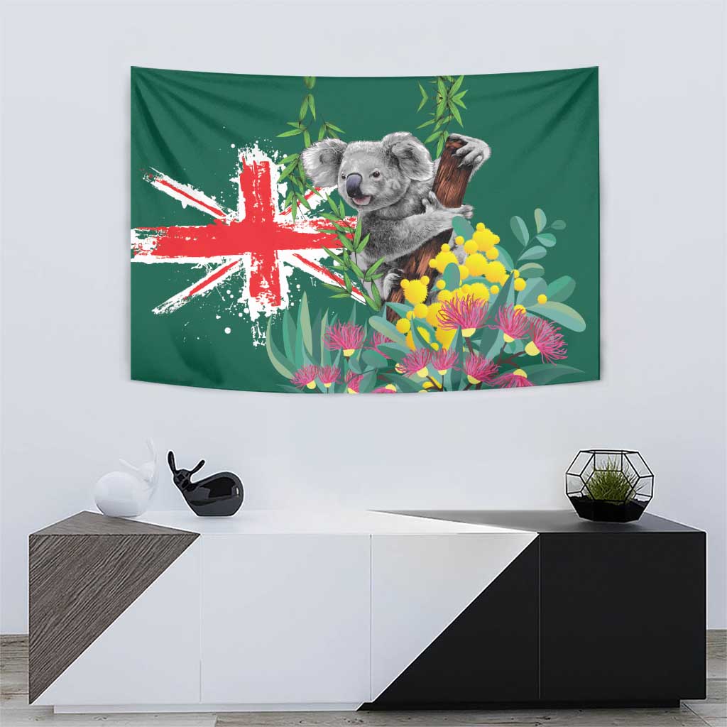 Australia Day Koala Tapestry Aussie Aussie Aussie Oi Oi Oi National Color - Aussie Hoodie