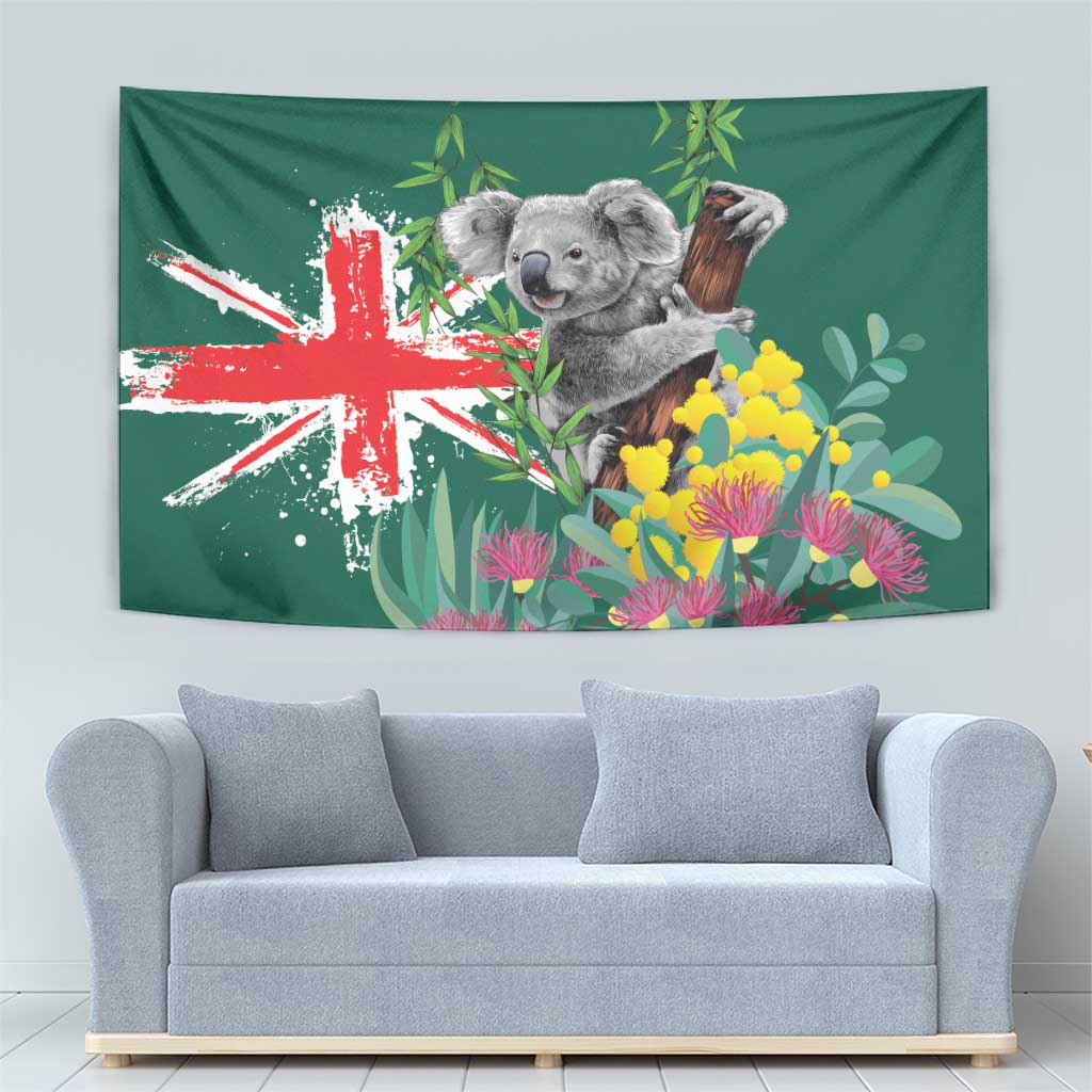 Australia Day Koala Tapestry Aussie Aussie Aussie Oi Oi Oi National Color - Aussie Hoodie