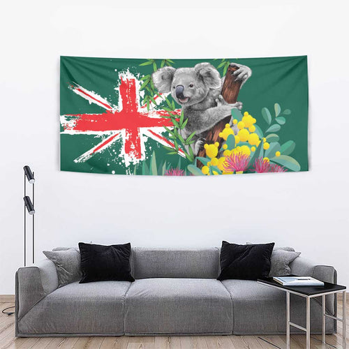 Australia Day Koala Tapestry Aussie Aussie Aussie Oi Oi Oi National Color - Aussie Hoodie