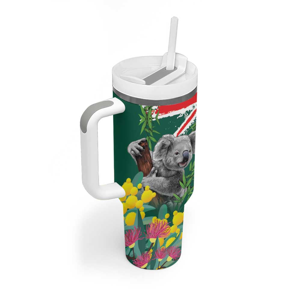 Australia Day Koala Tumbler With Handle Aussie Aussie Aussie Oi Oi Oi National Color - Aussie Hoodie