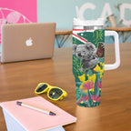 Australia Day Koala Tumbler With Handle Aussie Aussie Aussie Oi Oi Oi National Color - Aussie Hoodie