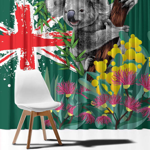 Australia Day Koala Window Curtain Aussie Aussie Aussie Oi Oi Oi National Color - Aussie Hoodie