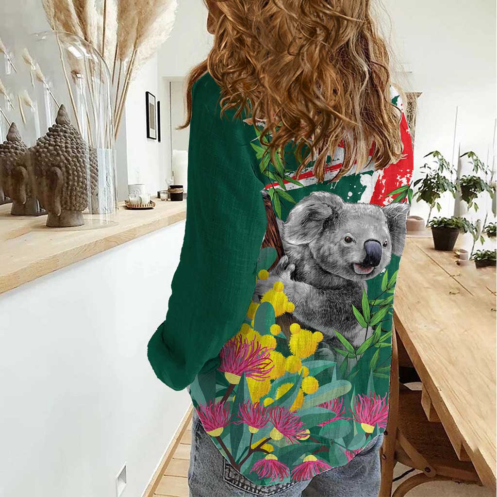 Australia Day Koala Women Casual Shirt Aussie Aussie Aussie Oi Oi Oi National Color - Aussie Hoodie