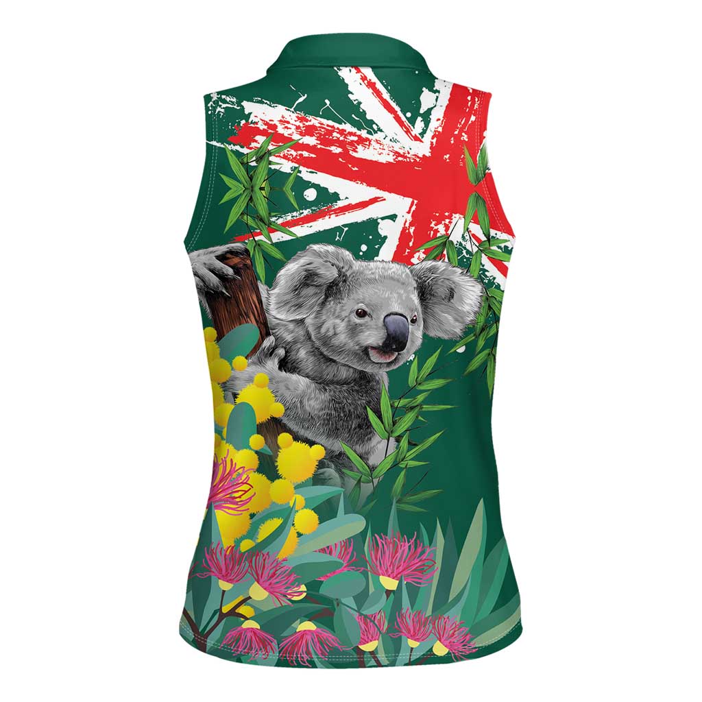 Australia Day Koala Women Sleeveless Polo Shirt Aussie Aussie Aussie Oi Oi Oi National Color - Aussie Hoodie