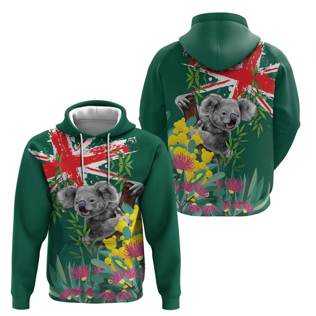 Australia Day Koala Zip Hoodie Aussie Aussie Aussie Oi Oi Oi National Color - Aussie Hoodie