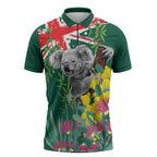 Australia Day Koala Zipper Polo Shirt Aussie Aussie Aussie Oi Oi Oi National Color - Aussie Hoodie