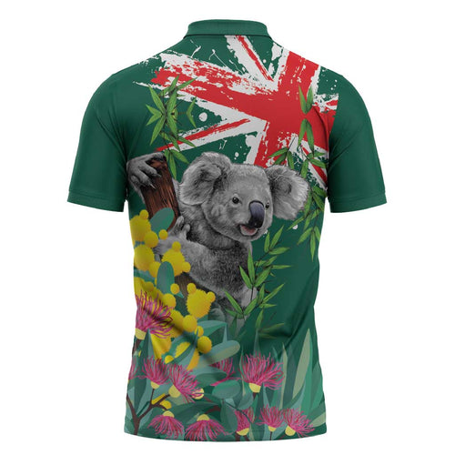 Australia Day Koala Zipper Polo Shirt Aussie Aussie Aussie Oi Oi Oi National Color - Aussie Hoodie