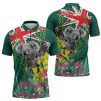 Australia Day Koala Zipper Polo Shirt Aussie Aussie Aussie Oi Oi Oi National Color - Aussie Hoodie