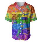 Sydney Mardi Gras Baseball Jersey Pride Rainbow Glitter Colorful Style