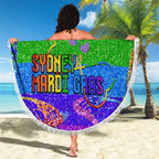 Sydney Mardi Gras Personalized Beach Blanket Pride Rainbow Glitter Colorful Style