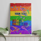 Sydney Mardi Gras Personalized Canvas Wall Art Pride Rainbow Glitter Colorful Style