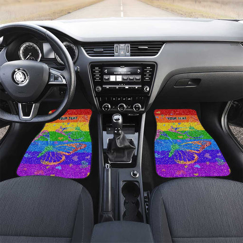 Sydney Mardi Gras Personalized Car Mats Pride Rainbow Glitter Colorful Style