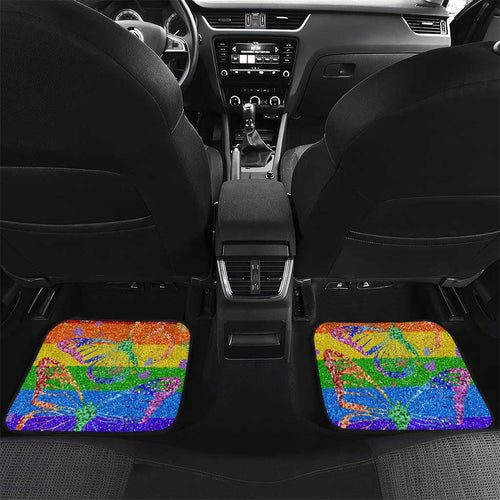 Sydney Mardi Gras Personalized Car Mats Pride Rainbow Glitter Colorful Style