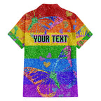 Sydney Mardi Gras Family Matching Off Shoulder Short Dress and Hawaiian Shirt Pride Rainbow Glitter Colorful Style