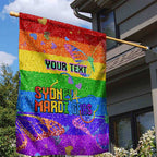 Sydney Mardi Gras Personalized Garden Flag Pride Rainbow Glitter Colorful Style