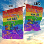 Sydney Mardi Gras Personalized Garden Flag Pride Rainbow Glitter Colorful Style