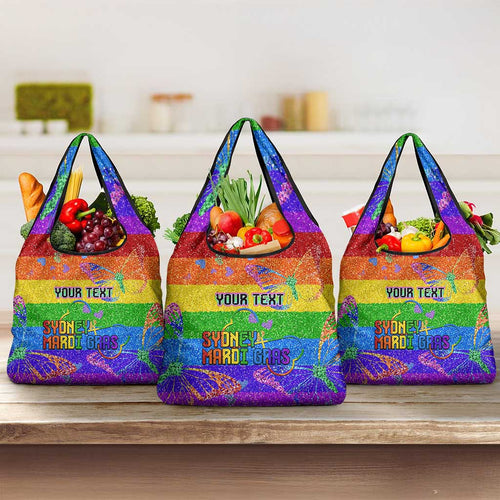 Sydney Mardi Gras Grocery Bag Pride Rainbow Glitter Colorful Style